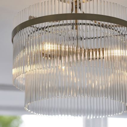 Endon 112575 - Nadgradni lestenec MARIETTA 3xE14/7W/230V medenina/prozorna