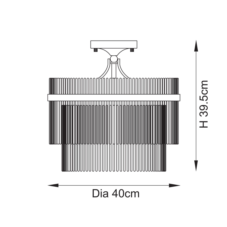 Endon 112575 - Nadgradni lestenec MARIETTA 3xE14/7W/230V medenina/prozorna