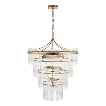 Endon 112576 - Lestenec na verigi MARIETTA 16xE14/6W/230V medenina/prozorna