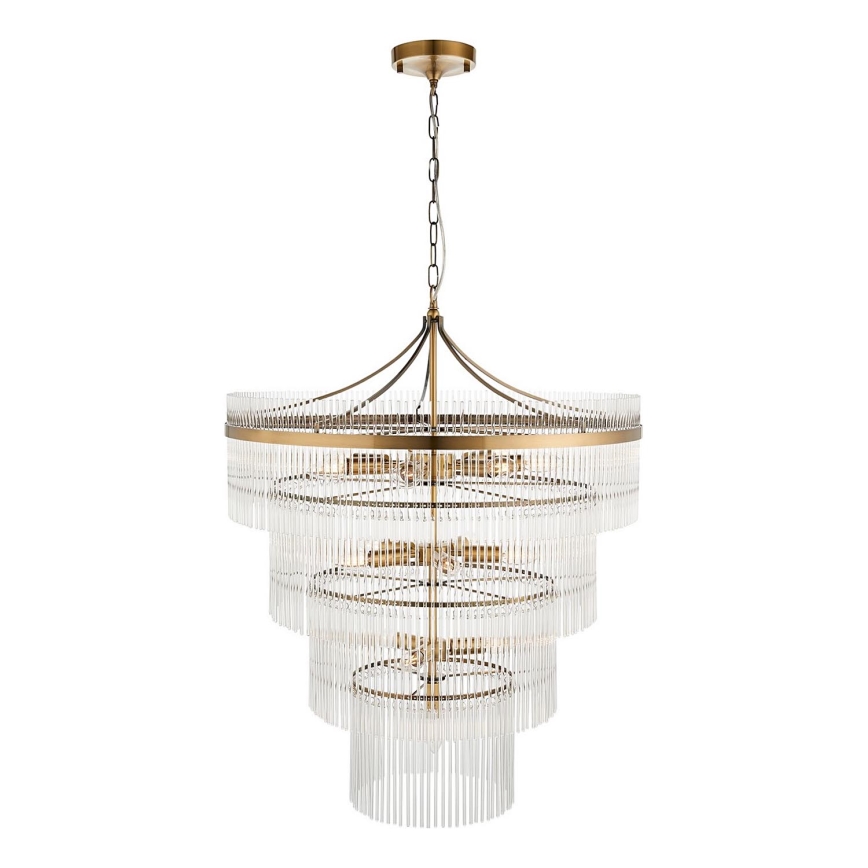 Endon 112576 - Lestenec na verigi MARIETTA 16xE14/6W/230V medenina/prozorna