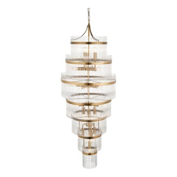 Endon 112793 - Lestenec na verigi MARIETTA GRAND 21xE14/6W/230V medenina/prozorna