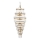 Endon 112793 - Lestenec na verigi MARIETTA GRAND 21xE14/6W/230V medenina/prozorna