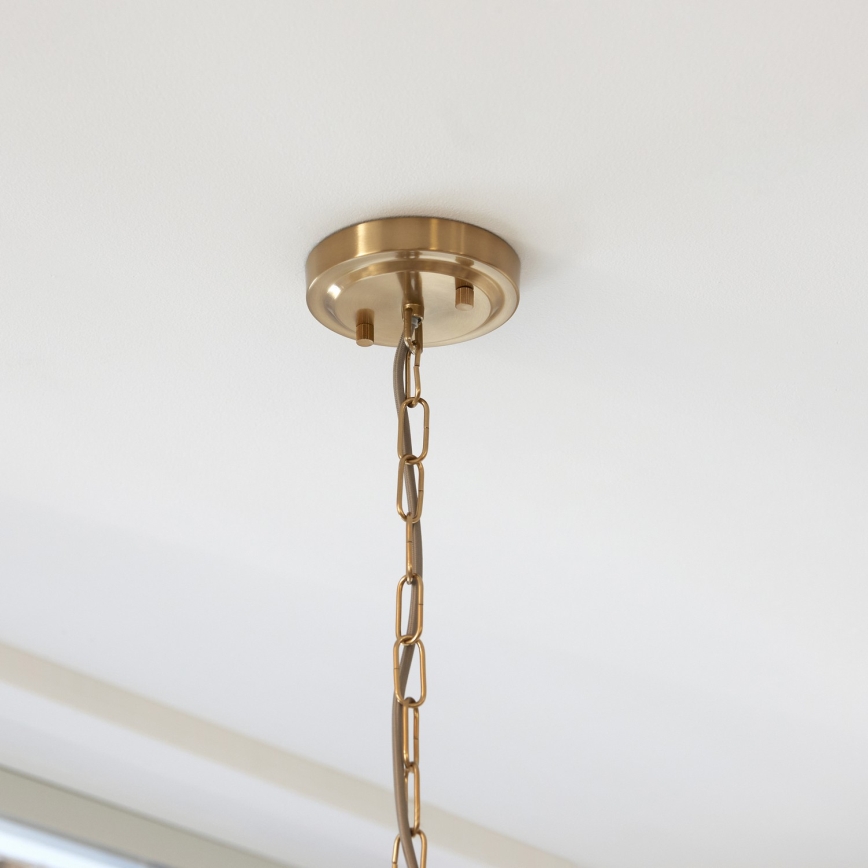 Endon 112859 - Lestenec na verigi HARLOW 1xE27/10W/230V iz medenine