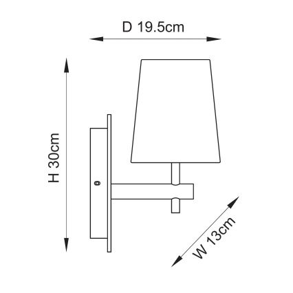 Endon 114200 - Stenska svetilka 1xE14/7W/230V bežna/zlata