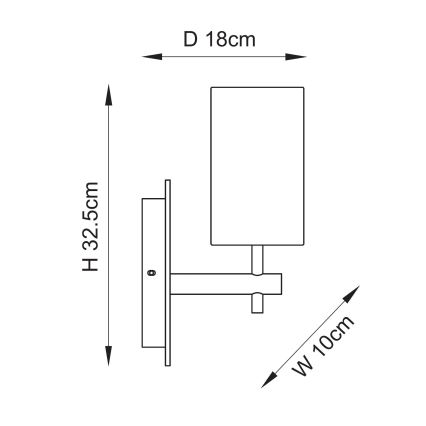 Endon 114201 - Stenska svetilka 1xE14/7W/230V bež/zlata