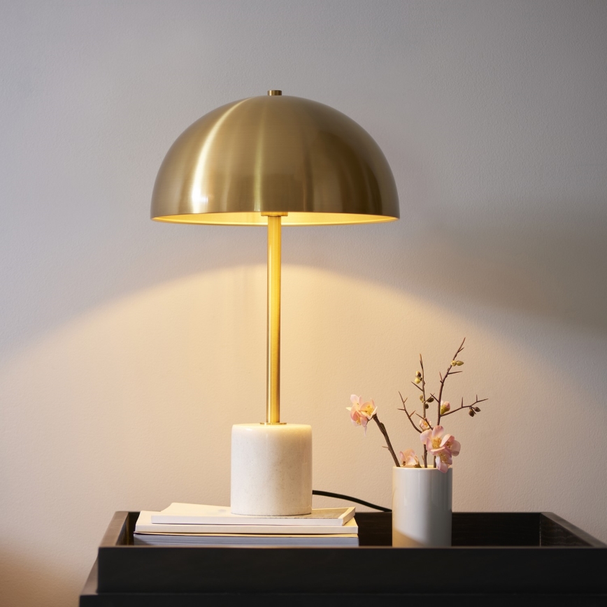 Endon 114210 - Namizna svetilka BERTOIA 1xE14/7W/230V iz medenine