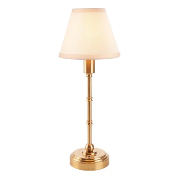 Endon 114811 - Zatemnjiva polnilna LED namizna svetilka BURLEY LED/1,5W/5V 3600 mAh mesing/bela