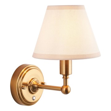 Endon 114830 - LED Zatemnitvena polnilna stenska svetilka BURLEY LED/1,5W/5V medenina/krem barva