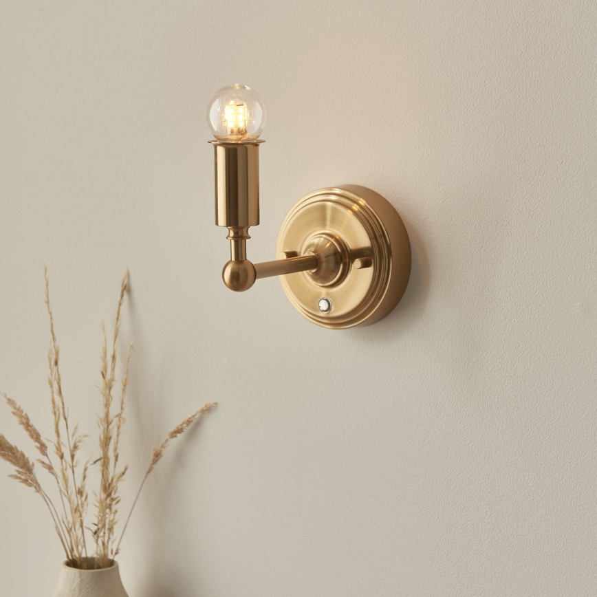 Endon 114830 - LED Zatemnitvena polnilna stenska svetilka BURLEY LED/1,5W/5V medenina/krem barva