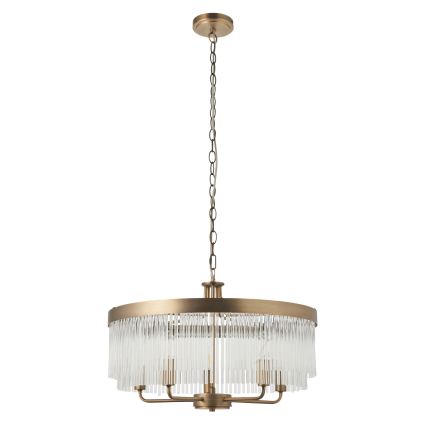 Endon 119110 - Lestenec na verigi CLERMONT 5xE14/6W/230V meden