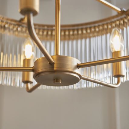 Endon 119110 - Lestenec na verigi CLERMONT 5xE14/6W/230V meden