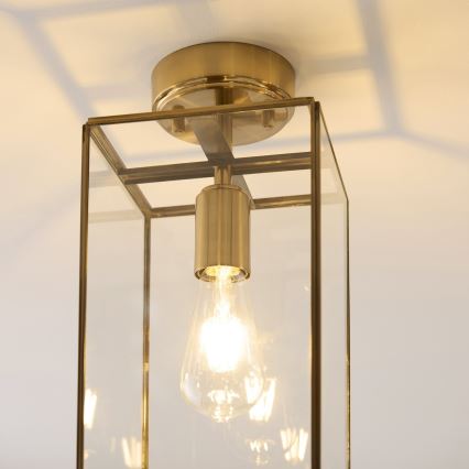 Endon 119143 - Pritrjen stropni lestenec HAMMOND 1xE27/10W/230V medenina