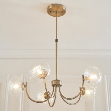Endon 119210 - Lestenec na drogu HAGUE 5xG9/5W/230V medenina