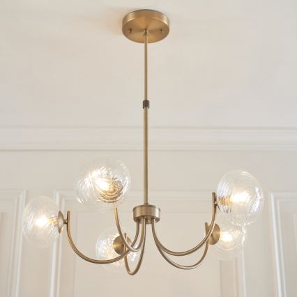 Endon 119210 - Lestenec na drogu HAGUE 5xG9/5W/230V medenina