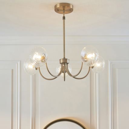Endon 119210 - Lestenec na drogu HAGUE 5xG9/5W/230V medenina