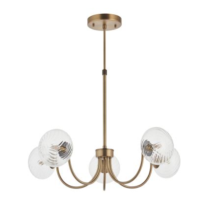 Endon 119210 - Lestenec na drogu HAGUE 5xG9/5W/230V medenina