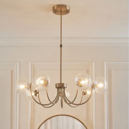 Endon 119224 - Lestenec na kablu HAGUE 7xG9/5W/230V iz medenine