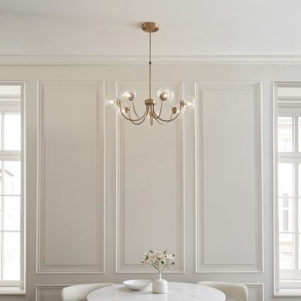 Endon 119224 - Lestenec na kablu HAGUE 7xG9/5W/230V iz medenine