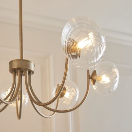 Endon 119224 - Lestenec na kablu HAGUE 7xG9/5W/230V iz medenine