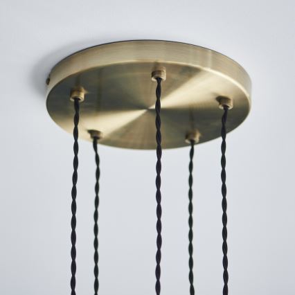 Endon 119435 - Lestenec na kablu ALLEGRA 5xE14/7W/230V medenina