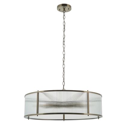 Endon 119455 - Lestenec na verigi RIDGETON 8xE14/7W/230V matni krom
