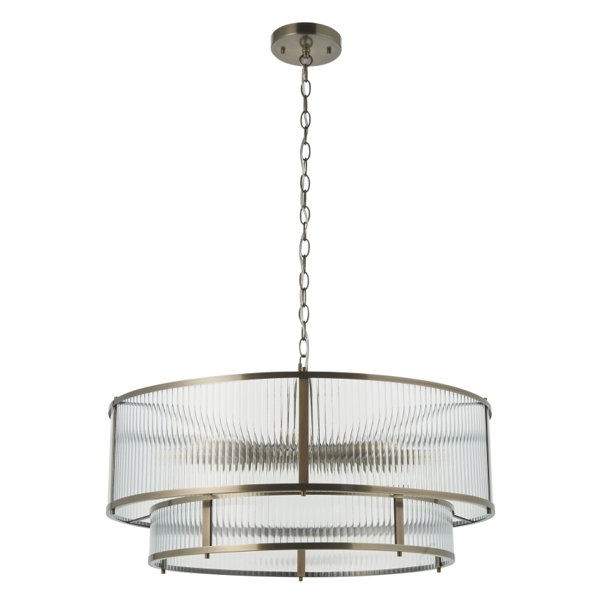 Endon 119456 - Lestenec na verigi RIDGETON 8xE14/7W/230V matiran krom