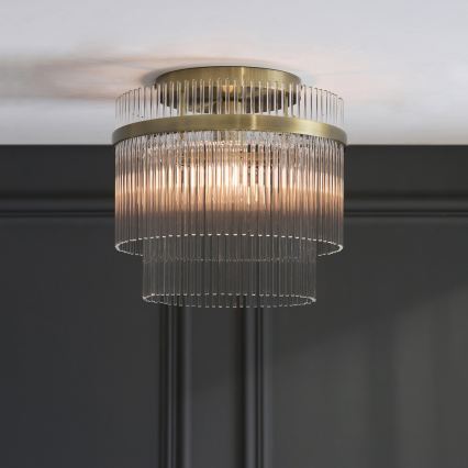 Endon 119492 - Stropni lestenec MARIETTA 1xE27/10W/230V medenina/prozorno steklo
