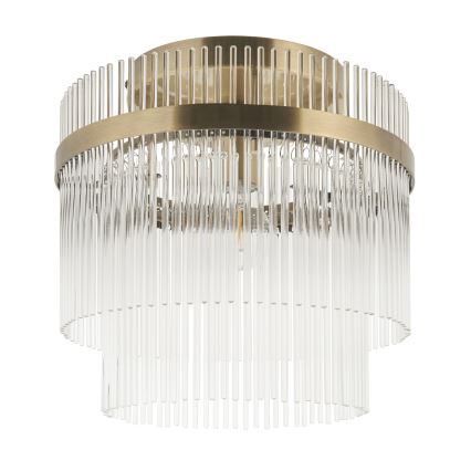 Endon 119492 - Stropni lestenec MARIETTA 1xE27/10W/230V medenina/prozorno steklo