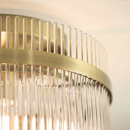 Endon 119492 - Stropni lestenec MARIETTA 1xE27/10W/230V medenina/prozorno steklo