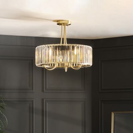 Endon 119609 - Lestenec VISCONTI na drogu 3xE14/6W/230V medenina