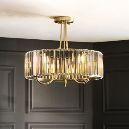 Endon 119609 - Lestenec VISCONTI na drogu 3xE14/6W/230V medenina