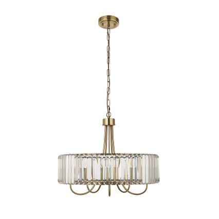 Endon 119610 - Lestenec na verigi VISCONTI 5xE14/6W/230V medenina