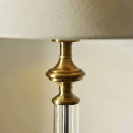 Endon 119972 - Namizna svetilka AVEBURY 1xE27/10W/230V medenina/siva