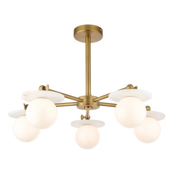 Endon 120037 - Lestenec na palici CERCHIO 5xG9/5W/230V medenina