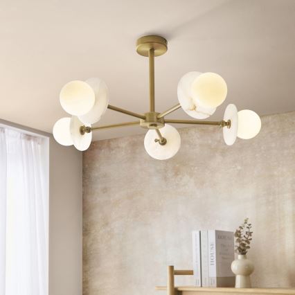 Endon 120037 - Lestenec na palici CERCHIO 5xG9/5W/230V medenina
