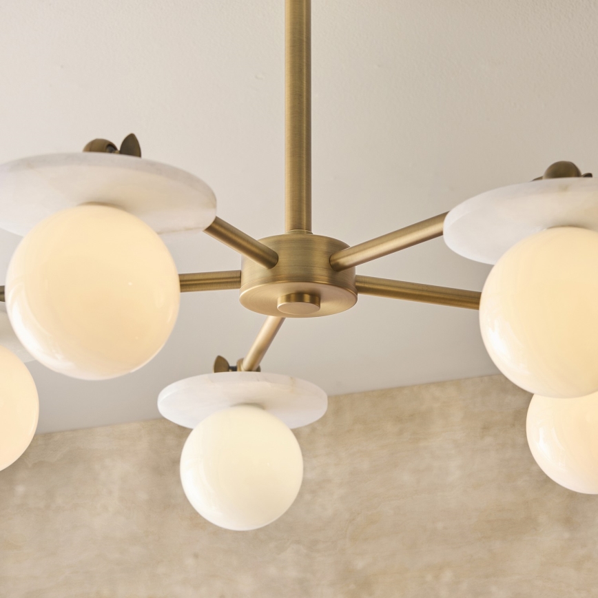 Endon 120037 - Lestenec na palici CERCHIO 5xG9/5W/230V medenina