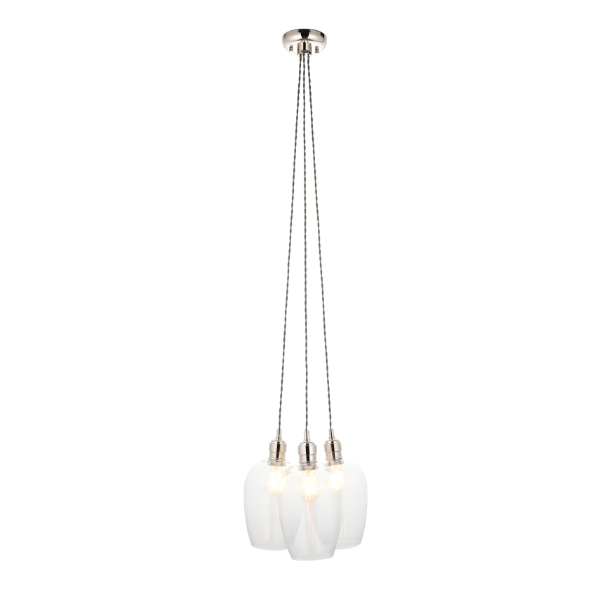 Endon 120644 - Lestenec na vrvici 3xE27/10W/230V sijajni krom