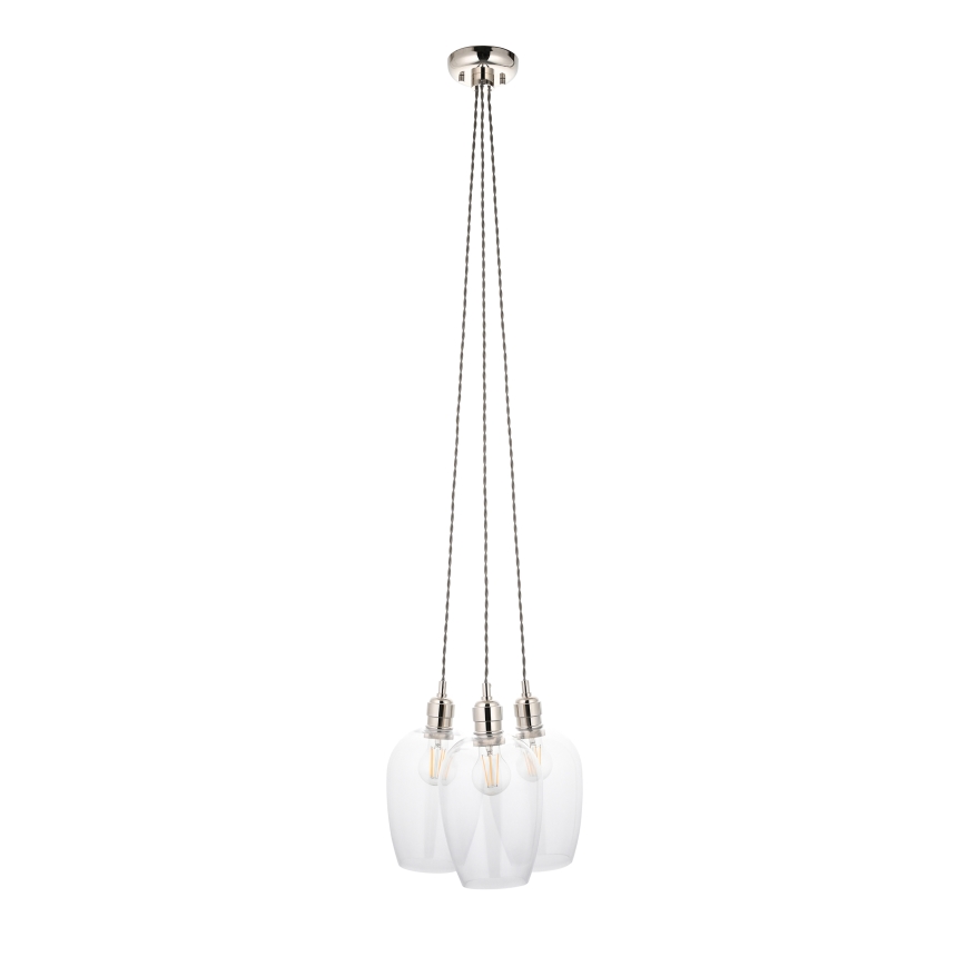 Endon 120644 - Lestenec na vrvici 3xE27/10W/230V sijajni krom