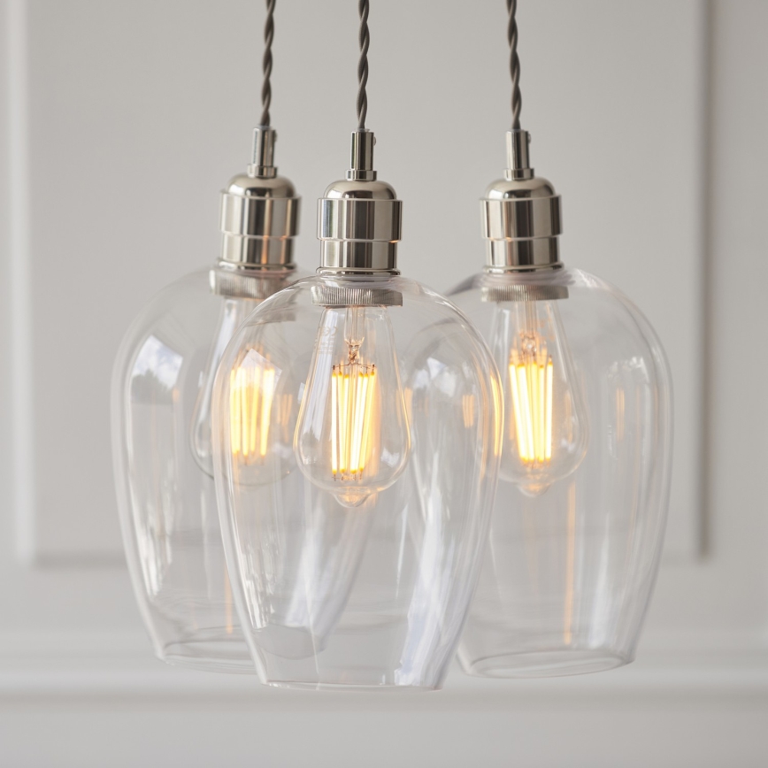 Endon 120644 - Lestenec na vrvici 3xE27/10W/230V sijajni krom