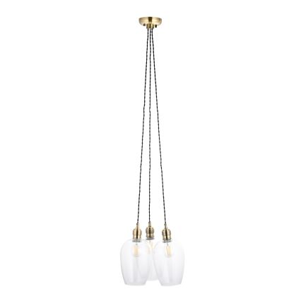 Endon 120648 - Lestenec na kablu 3xE27/10W/230V medenina