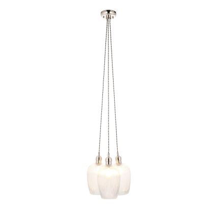 Endon 120652 - Viseča svetilka na kablu 3xE27/10W/230V sijajni krom