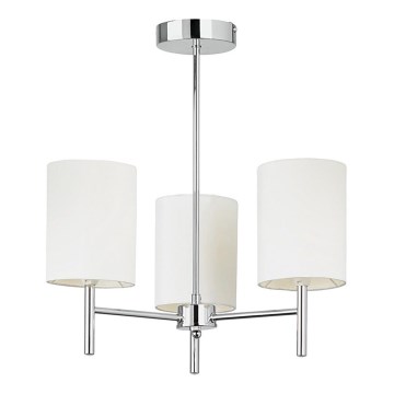 Endon 56642 - Lestenec na drogu BRIO 3xE14/40W/230V sijajni krom/bela