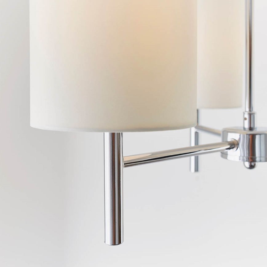 Endon 56642 - Lestenec na drogu BRIO 3xE14/40W/230V sijajni krom/bela