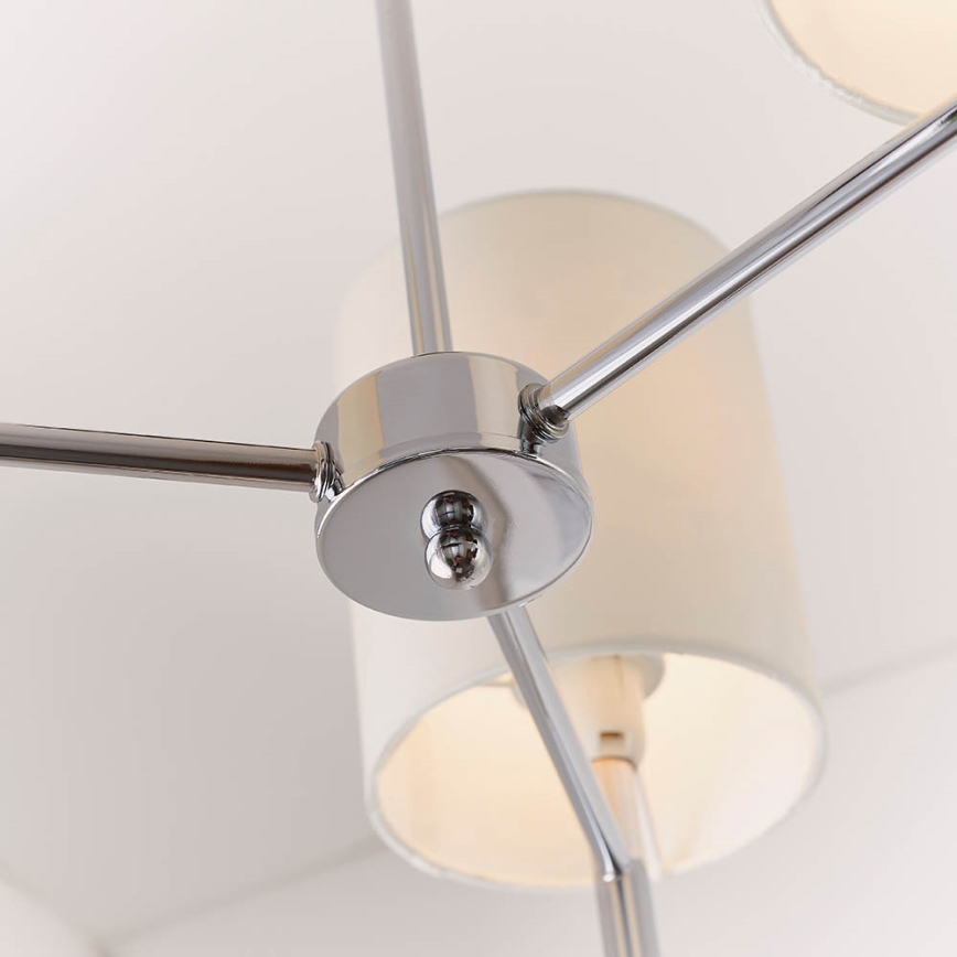 Endon 56642 - Lestenec na drogu BRIO 3xE14/40W/230V sijajni krom/bela