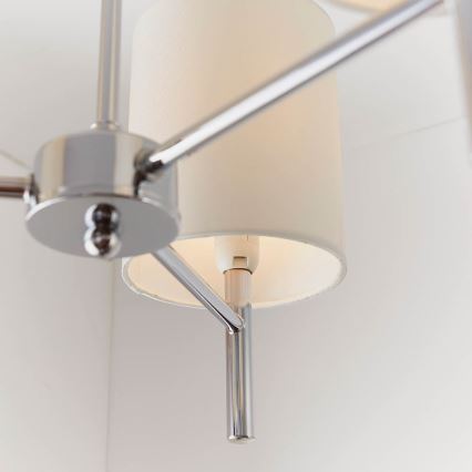 Endon 56642 - Lestenec na drogu BRIO 3xE14/40W/230V sijajni krom/bela