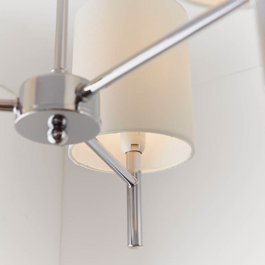 Endon 56642 - Lestenec na drogu BRIO 3xE14/40W/230V sijajni krom/bela