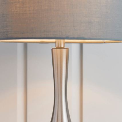 Endon 61192 - Nastavljiva namizna svetilka PICCADILLY 1xE14/40W/230V mat krom/siva