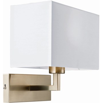 Endon 61604 - Stenska svetilka PICCOLO 1xE27/10W/230V bela/mat krom