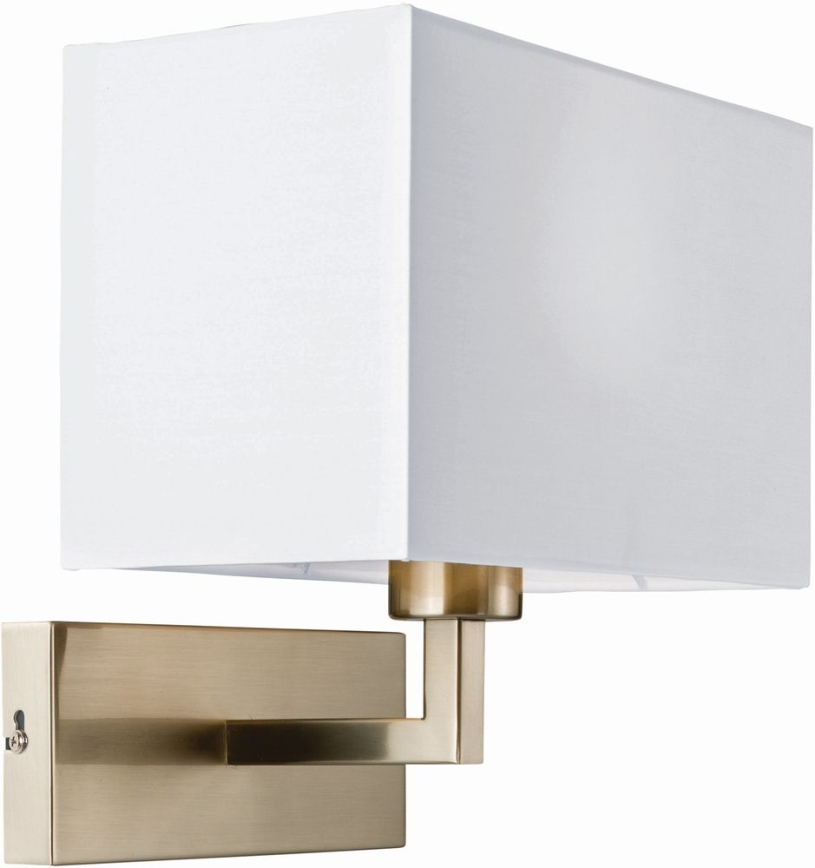 Endon 61604 - Stenska svetilka PICCOLO 1xE27/10W/230V bela/mat krom