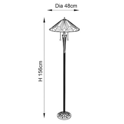 Endon 63934 - Talna svetilka ASTORIA 2xE27/60W/230V pr. 48 cm
